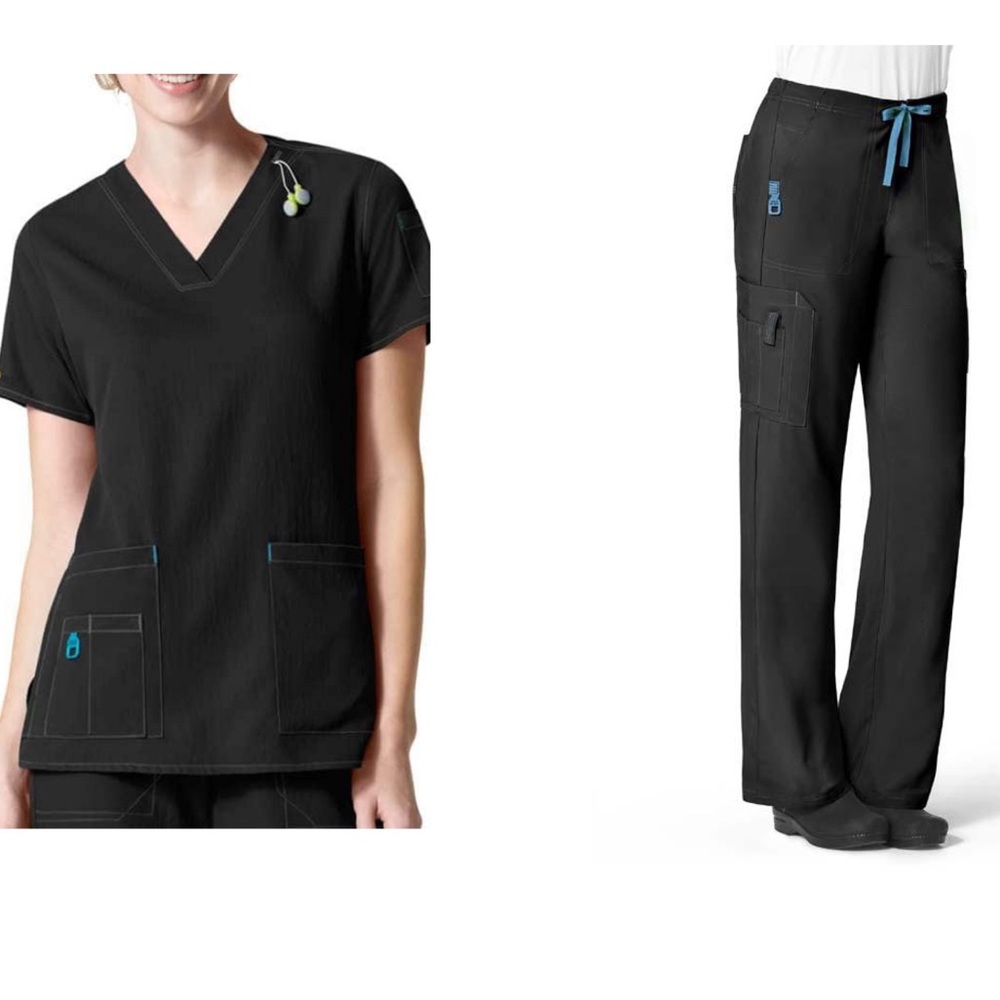 Carhartt Women’s Cross Flex Black Cargo Utility Scrub Set - Size - XS/SP
